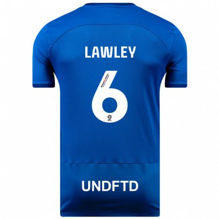 Kandiny Niño Camiseta Gemma Lawley #6 Azul 1ª Equipación 2023/24 La Camisa Chile