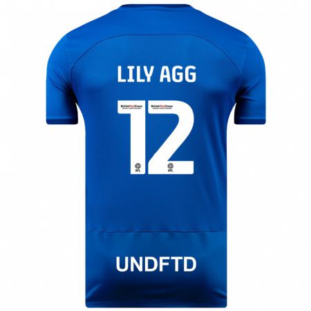Kandiny Niño Camiseta Lily Agg #12 Azul 1ª Equipación 2023/24 La Camisa Chile