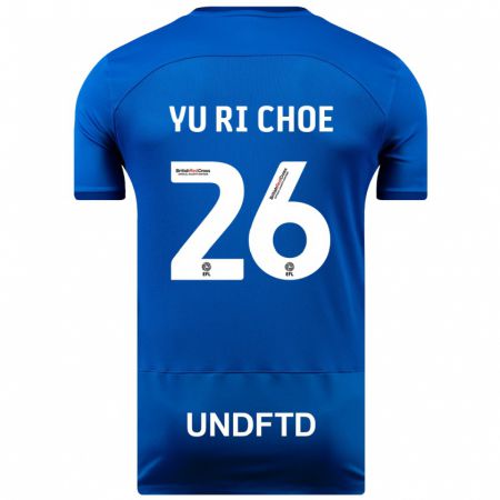 Kandiny Niño Camiseta Yu-Ri Choe #26 Azul 1ª Equipación 2023/24 La Camisa Chile