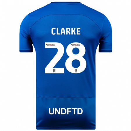 Kandiny Niño Camiseta Charlotte Clarke #28 Azul 1ª Equipación 2023/24 La Camisa Chile