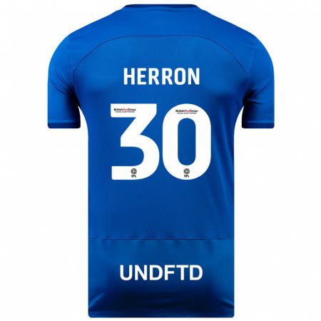 Kandiny Niño Camiseta Neve Herron #30 Azul 1ª Equipación 2023/24 La Camisa Chile