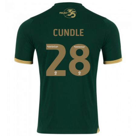 Kandiny Niño Camiseta Luke Cundle #28 Verde 1ª Equipación 2023/24 La Camisa Chile