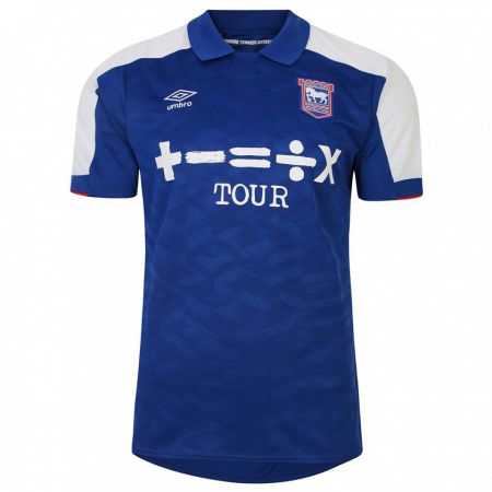 Kandiny Niño Camiseta Nathan Broadhead #33 Azul 1ª Equipación 2023/24 La Camisa Chile