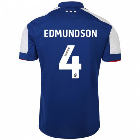 Kandiny Niño Camiseta George Edmundson #4 Azul 1ª Equipación 2023/24 La Camisa Chile