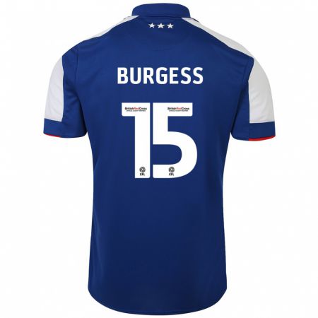 Kandiny Niño Camiseta Cameron Burgess #15 Azul 1ª Equipación 2023/24 La Camisa Chile