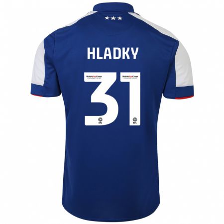 Kandiny Niño Camiseta Vaclav Hladky #31 Azul 1ª Equipación 2023/24 La Camisa Chile