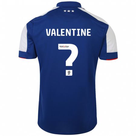 Kandiny Niño Camiseta Nico Valentine #0 Azul 1ª Equipación 2023/24 La Camisa Chile