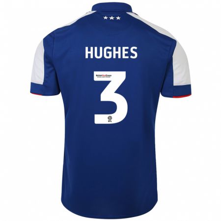 Kandiny Niño Camiseta Summer Hughes #3 Azul 1ª Equipación 2023/24 La Camisa Chile