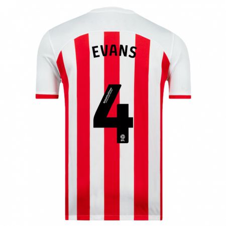Kandiny Niño Camiseta Corry Evans #4 Blanco 1ª Equipación 2023/24 La Camisa Chile
