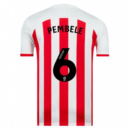 Kandiny Niño Camiseta Timothée Pembélé #6 Blanco 1ª Equipación 2023/24 La Camisa Chile