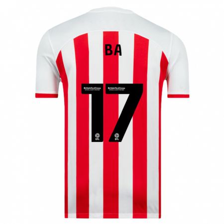 Kandiny Niño Camiseta Abdoullah Ba #17 Blanco 1ª Equipación 2023/24 La Camisa Chile
