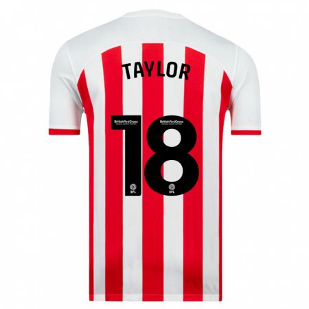 Kandiny Niño Camiseta Ellis Taylor #18 Blanco 1ª Equipación 2023/24 La Camisa Chile