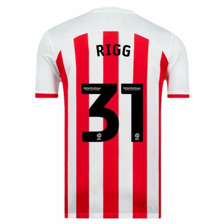 Kandiny Niño Camiseta Chris Rigg #31 Blanco 1ª Equipación 2023/24 La Camisa Chile