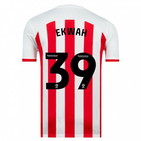 Kandiny Niño Camiseta Pierre Ekwah #39 Blanco 1ª Equipación 2023/24 La Camisa Chile