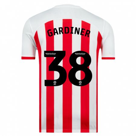 Kandiny Niño Camiseta Harry Gardiner #38 Blanco 1ª Equipación 2023/24 La Camisa Chile