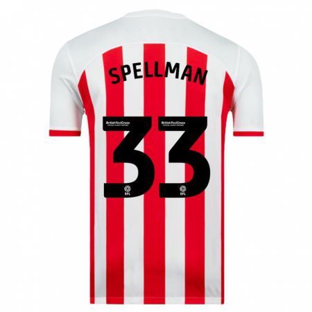 Kandiny Niño Camiseta Michael Spellman #33 Blanco 1ª Equipación 2023/24 La Camisa Chile