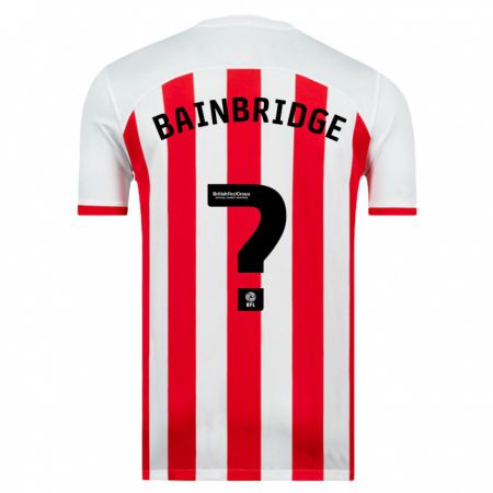 Kandiny Niño Camiseta Oliver Bainbridge #0 Blanco 1ª Equipación 2023/24 La Camisa Chile