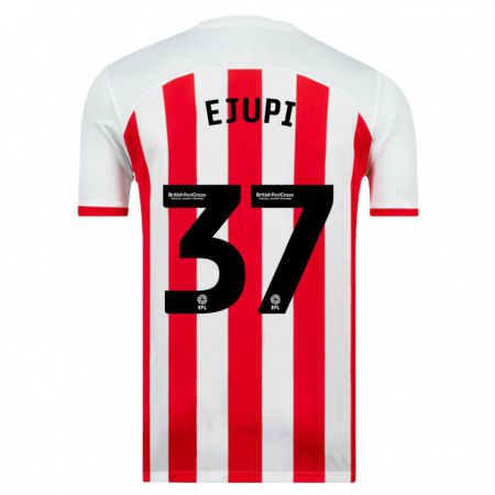 Kandiny Niño Camiseta Elizabeta Ejupi #37 Blanco 1ª Equipación 2023/24 La Camisa Chile