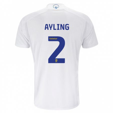Kandiny Niño Camiseta Luke Ayling #2 Blanco 1ª Equipación 2023/24 La Camisa Chile
