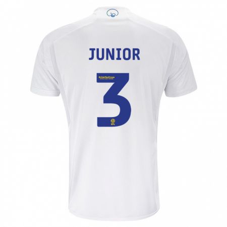 Kandiny Niño Camiseta Junior Firpo #3 Blanco 1ª Equipación 2023/24 La Camisa Chile