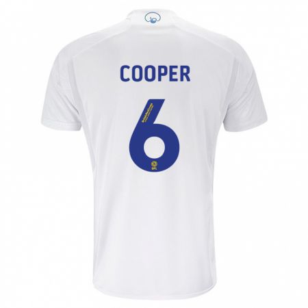Kandiny Niño Camiseta Liam Cooper #6 Blanco 1ª Equipación 2023/24 La Camisa Chile