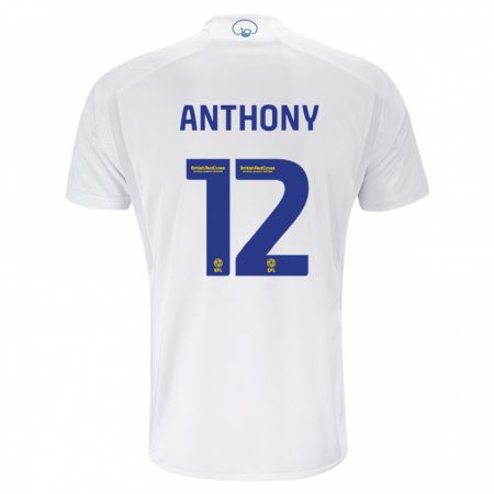 Kandiny Niño Camiseta Jaidon Anthony #12 Blanco 1ª Equipación 2023/24 La Camisa Chile