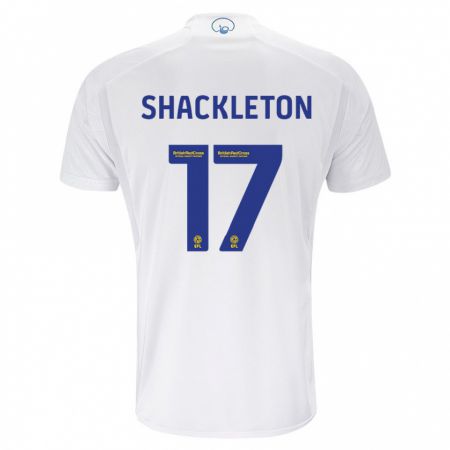 Kandiny Niño Camiseta Jamie Shackleton #17 Blanco 1ª Equipación 2023/24 La Camisa Chile