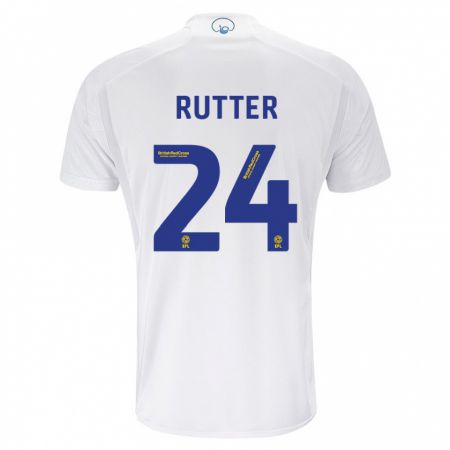 Kandiny Niño Camiseta Georginio Rutter #24 Blanco 1ª Equipación 2023/24 La Camisa Chile