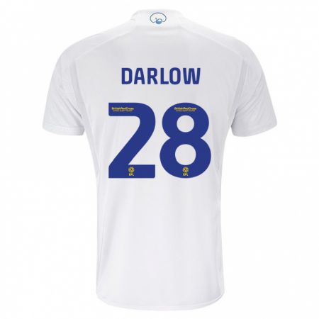 Kandiny Niño Camiseta Karl Darlow #28 Blanco 1ª Equipación 2023/24 La Camisa Chile