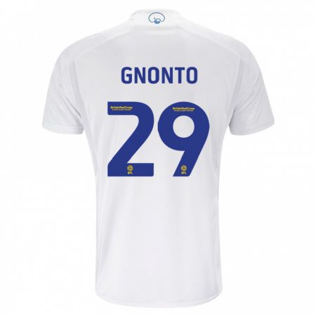Kandiny Niño Camiseta Wilfried Gnonto #29 Blanco 1ª Equipación 2023/24 La Camisa Chile
