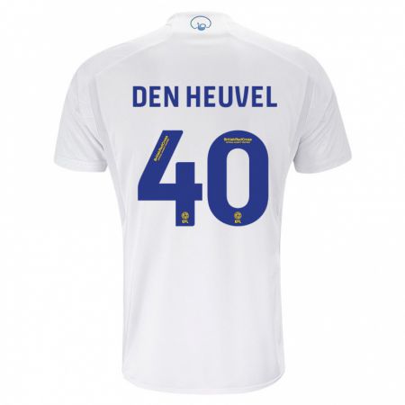 Kandiny Niño Camiseta Dani Van Den Heuvel #40 Blanco 1ª Equipación 2023/24 La Camisa Chile