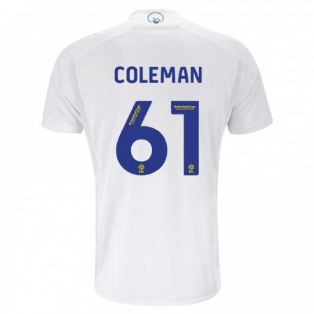 Kandiny Niño Camiseta Cian Coleman #61 Blanco 1ª Equipación 2023/24 La Camisa Chile