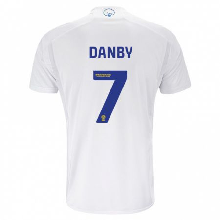 Kandiny Niño Camiseta Sarah Danby #7 Blanco 1ª Equipación 2023/24 La Camisa Chile