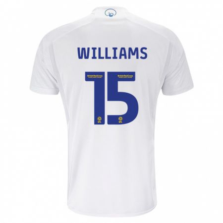 Kandiny Niño Camiseta Paige Williams #15 Blanco 1ª Equipación 2023/24 La Camisa Chile