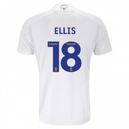 Kandiny Niño Camiseta Macy Ellis #18 Blanco 1ª Equipación 2023/24 La Camisa Chile
