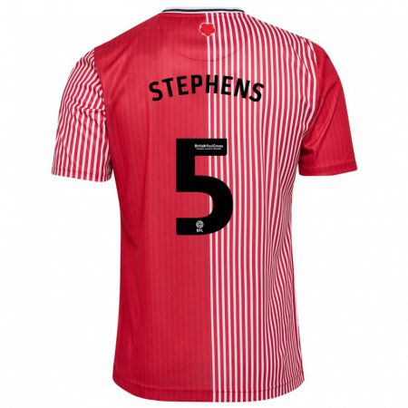 Kandiny Niño Camiseta Jack Stephens #5 Rojo 1ª Equipación 2023/24 La Camisa Chile