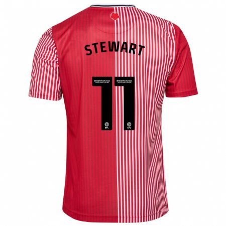 Kandiny Niño Camiseta Ross Stewart #11 Rojo 1ª Equipación 2023/24 La Camisa Chile
