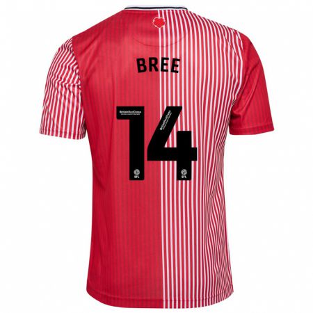 Kandiny Niño Camiseta James Bree #14 Rojo 1ª Equipación 2023/24 La Camisa Chile