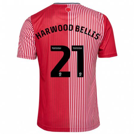 Kandiny Niño Camiseta Taylor Harwood-Bellis #21 Rojo 1ª Equipación 2023/24 La Camisa Chile