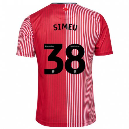 Kandiny Niño Camiseta Dynel Simeu #38 Rojo 1ª Equipación 2023/24 La Camisa Chile