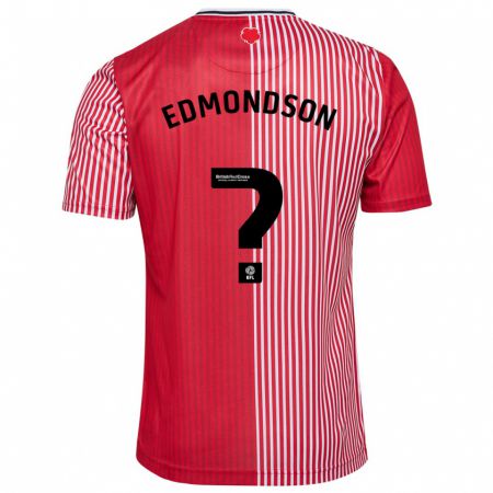 Kandiny Niño Camiseta Tyler Edmondson #0 Rojo 1ª Equipación 2023/24 La Camisa Chile