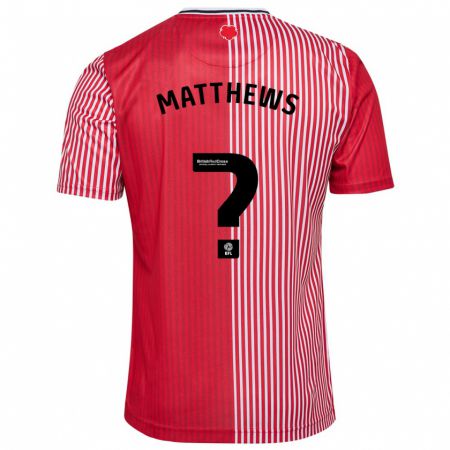 Kandiny Niño Camiseta Abdulhalim Okonola-Matthews #0 Rojo 1ª Equipación 2023/24 La Camisa Chile