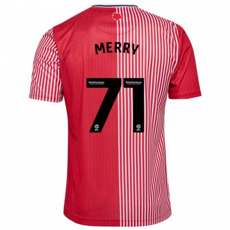 Kandiny Niño Camiseta Will Merry #71 Rojo 1ª Equipación 2023/24 La Camisa Chile
