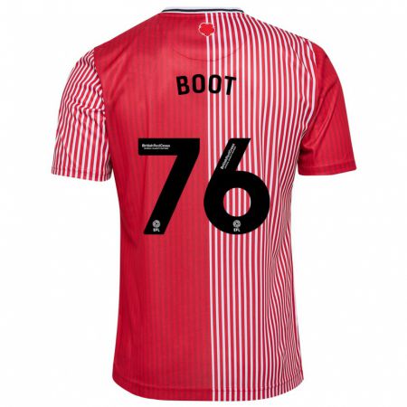 Kandiny Niño Camiseta Nathanael Boot #76 Rojo 1ª Equipación 2023/24 La Camisa Chile