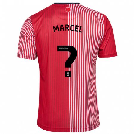 Kandiny Niño Camiseta Lewis Marcel #0 Rojo 1ª Equipación 2023/24 La Camisa Chile