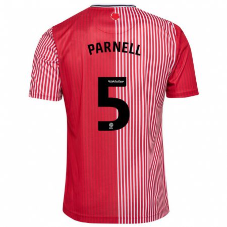 Kandiny Niño Camiseta Rosanna Parnell #5 Rojo 1ª Equipación 2023/24 La Camisa Chile
