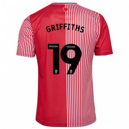 Kandiny Niño Camiseta Alice Griffiths #19 Rojo 1ª Equipación 2023/24 La Camisa Chile