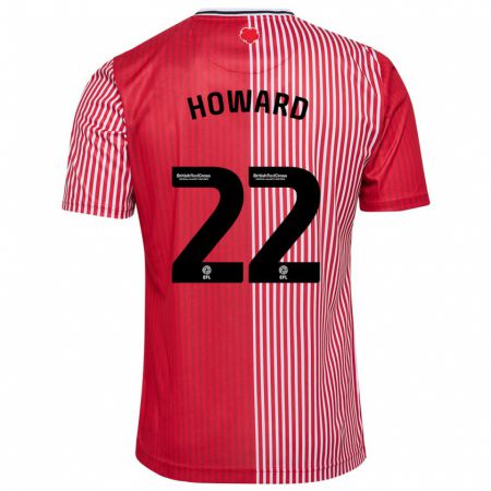 Kandiny Niño Camiseta Bethany-May Howard #22 Rojo 1ª Equipación 2023/24 La Camisa Chile