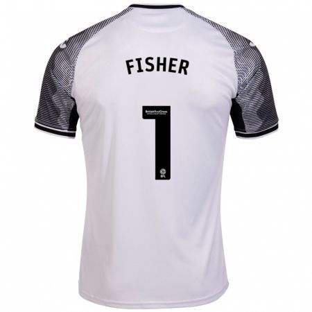 Kandiny Niño Camiseta Andy Fisher #1 Blanco 1ª Equipación 2023/24 La Camisa Chile