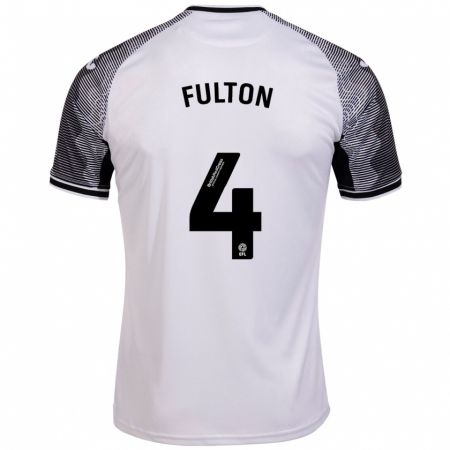 Kandiny Niño Camiseta Jay Fulton #4 Blanco 1ª Equipación 2023/24 La Camisa Chile